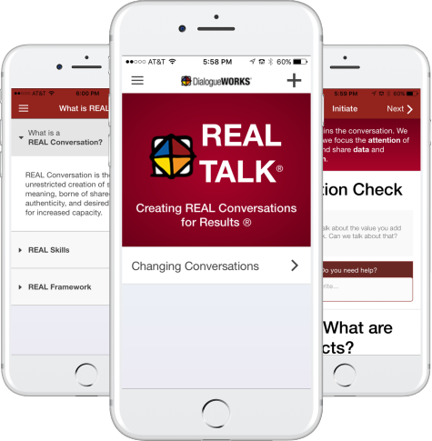 Various Screenshots of Real Talk App